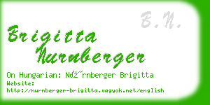 brigitta nurnberger business card